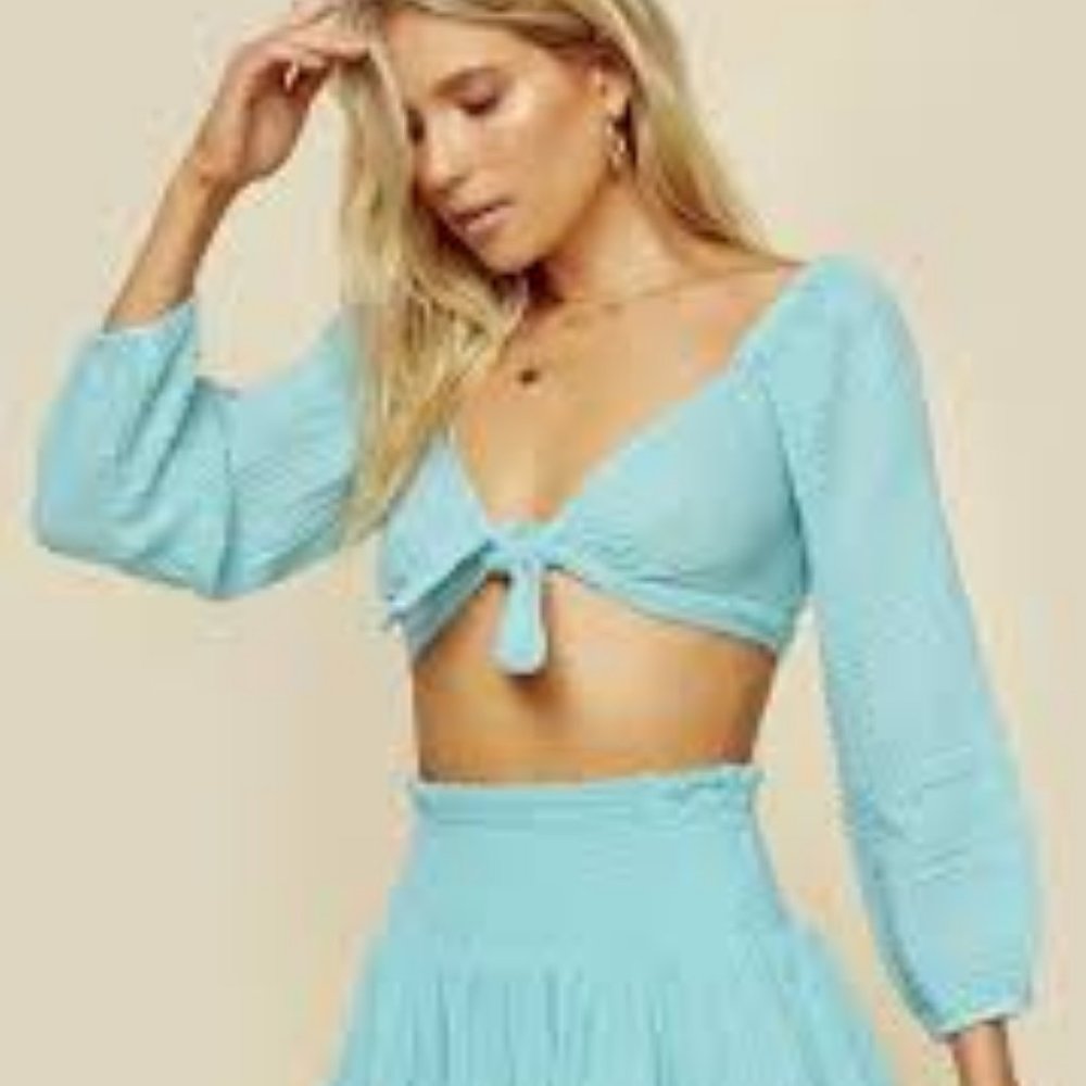 Blue Life Crop Top